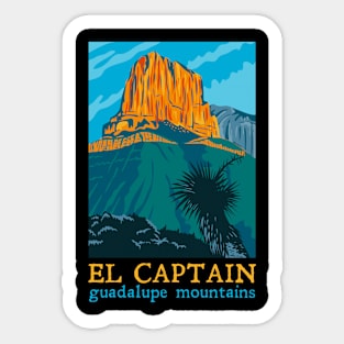 Guadalupe Mountains National Park Texas El Captain Souvenir Sticker